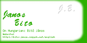 janos bito business card