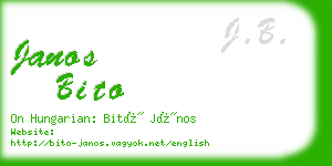 janos bito business card